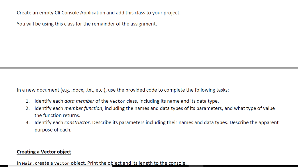 CP220 Bonus Exercise-Vectors Preamble Vectors are | Chegg.com