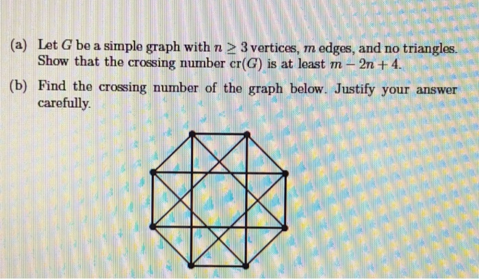 Solved (a) Let G be a simple graph with n 3 vertices, m | Chegg.com