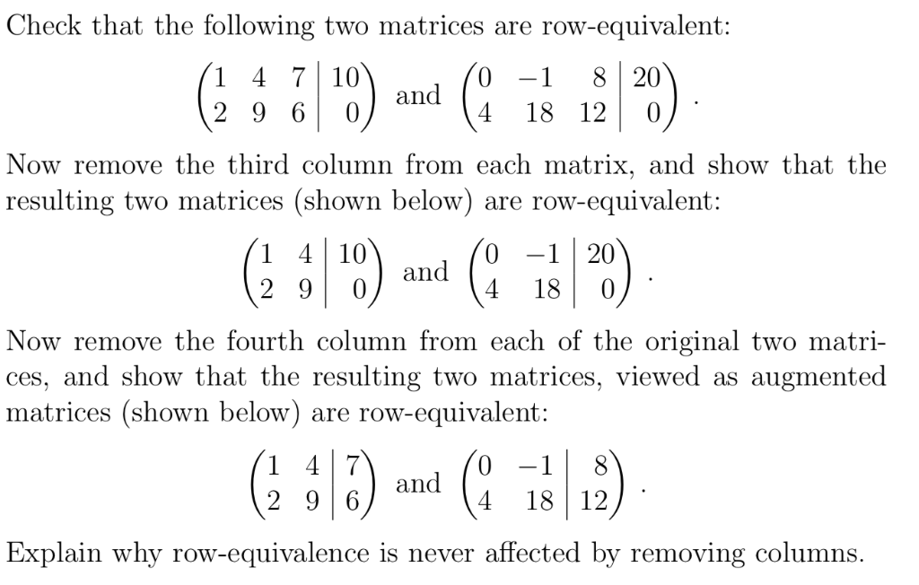 Solved Check that the following two matrices are Chegg