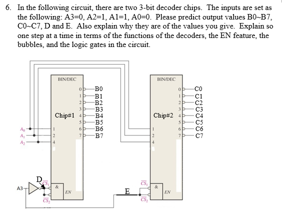 Solved 6. In the following circuit, there are two 3-bit | Chegg.com
