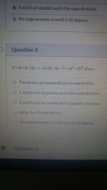 Solved A And B Are Parallel And In The Same Direction The | Chegg.com