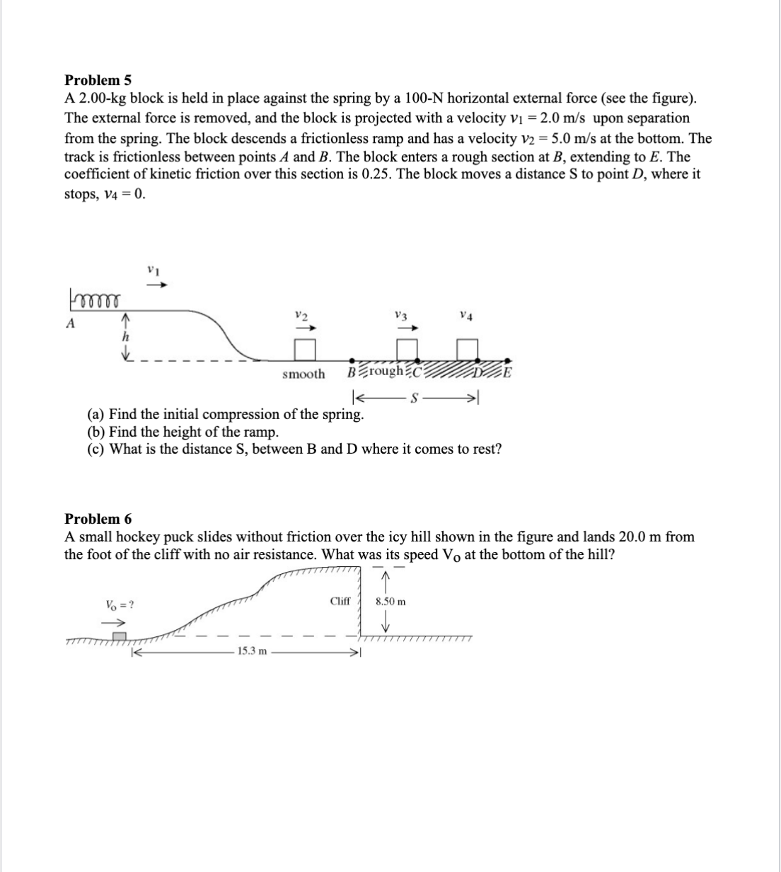 Solved Problem 5A 2.00-kg ﻿block is held in place against | Chegg.com