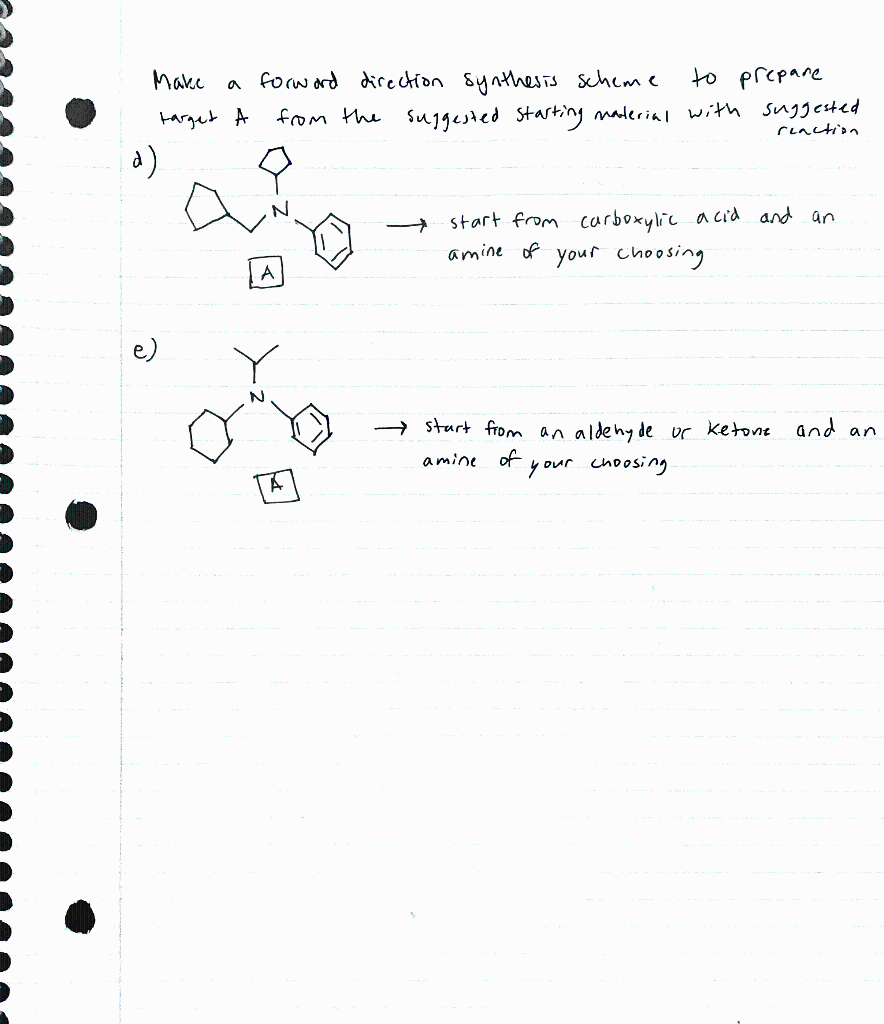 Solved Make a forward direction synthesis scheme to prepare | Chegg.com