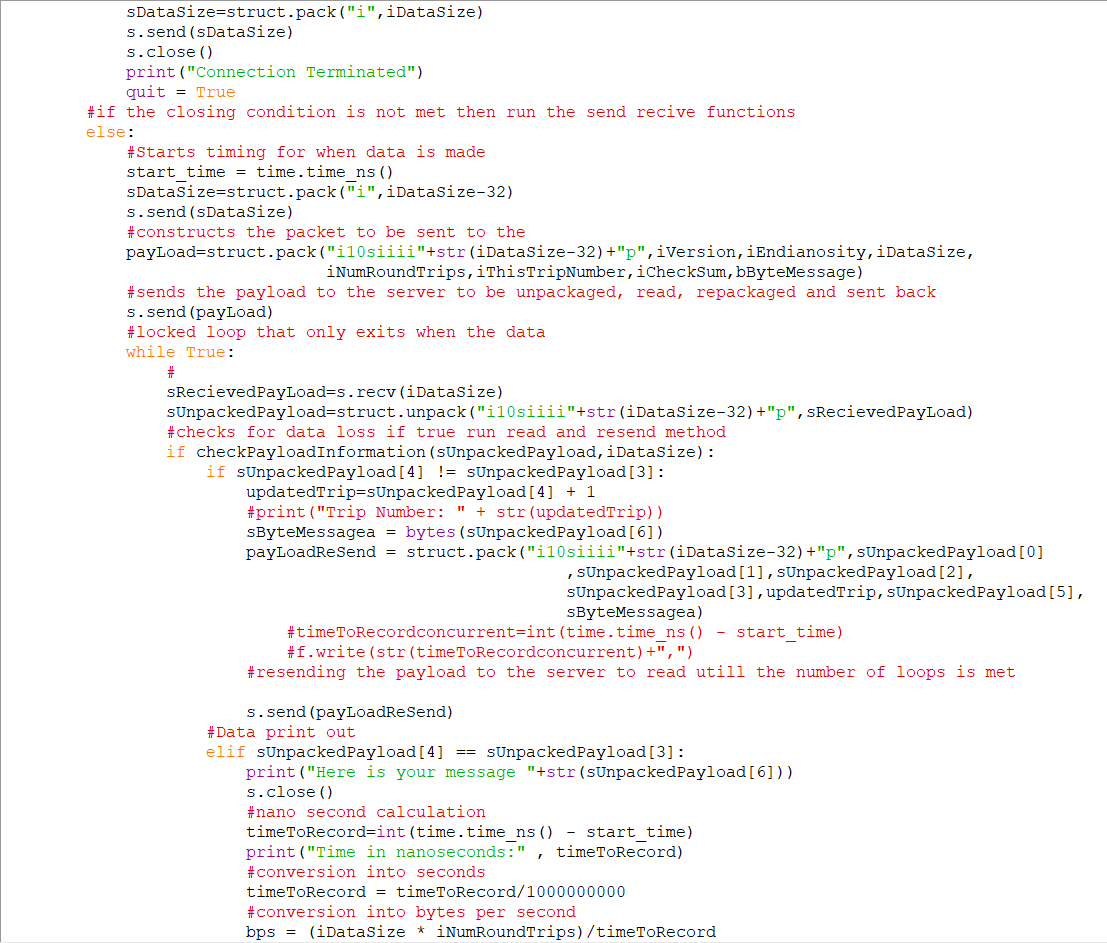 Solved In Python, create both, a client code and a server | Chegg.com