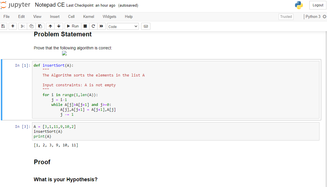 Solved jupyter Notepad CE Last Checkpoint: an hour ago | Chegg.com