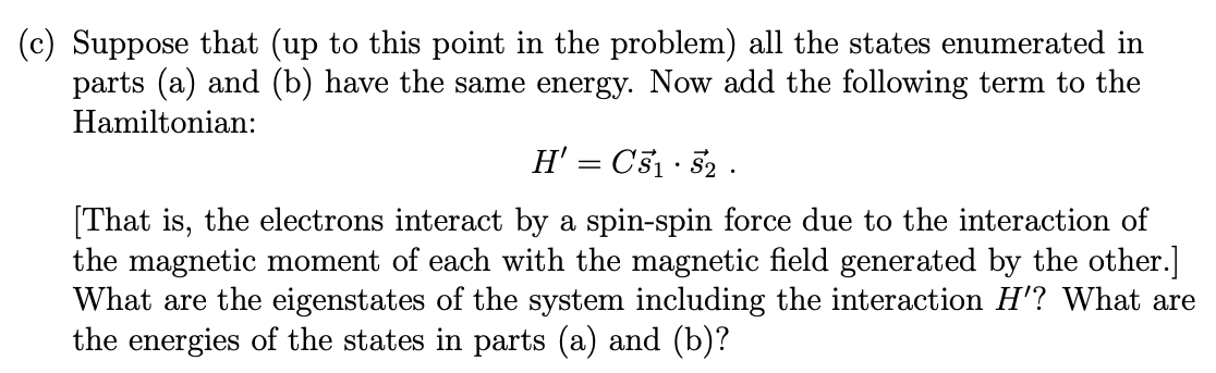 Solved 4. Two Electrons Consider Two Electrons. Their | Chegg.com