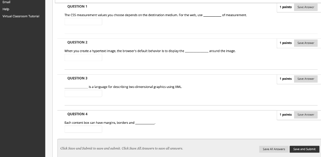 Solved Email QUESTION 1 1 points Save Answer Help Virtual | Chegg.com