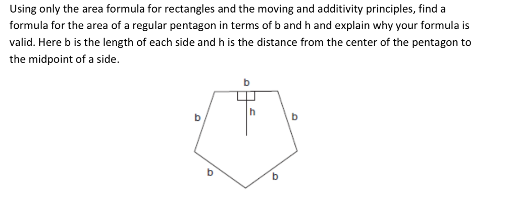 Solved Using only the area formula for rectangles and the | Chegg.com