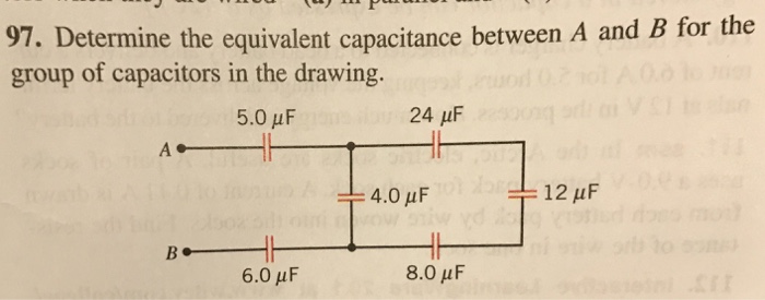 Solved Determine The Equivalent Capacitance Between A And B | Chegg.com