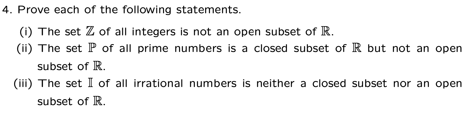 Solved 4. Prove Each Of The Following Statements. (i) The | Chegg.com