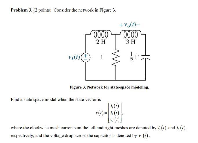 Solved Problem 3. (2 points) Consider the network in Figure | Chegg.com