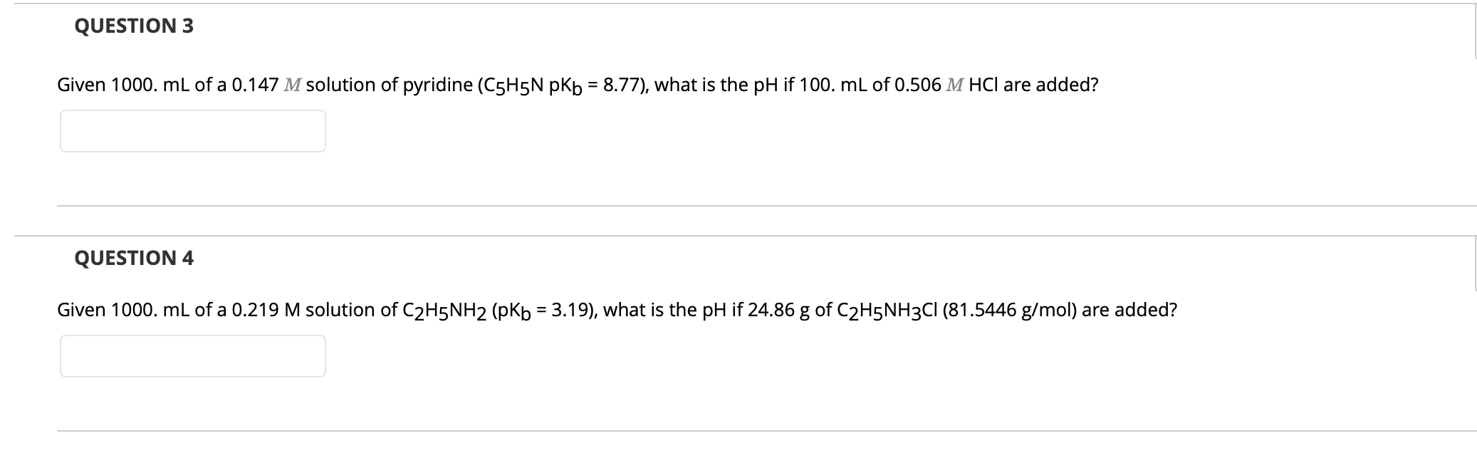 Solved Question 3 Given 1000 Ml Of A 0 147 M Solution Of Chegg Com