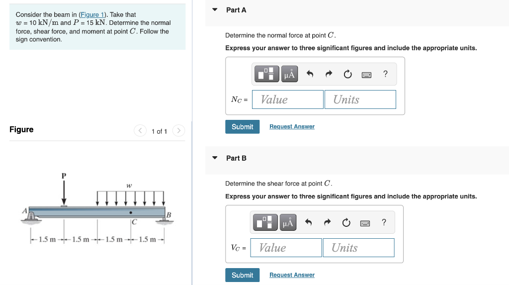 Solved Part A Consider The Beam In (Figure 1). Take That W = | Chegg.com