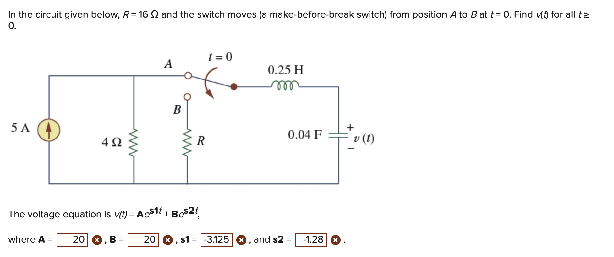 Solved In the circuit given below, R= 16 12 and the switch | Chegg.com