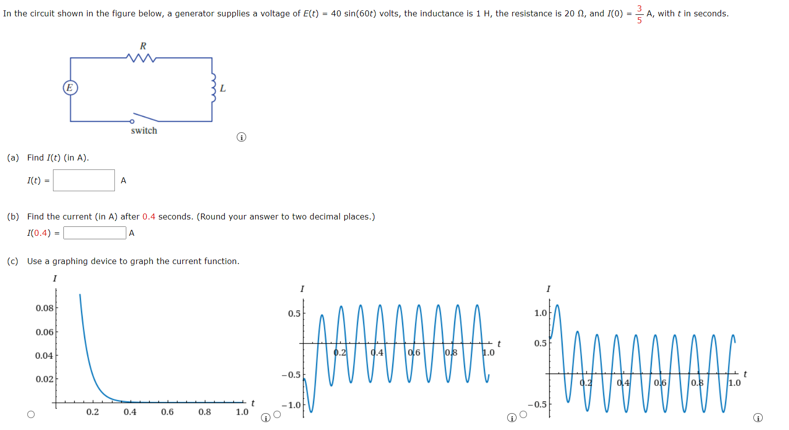 Solved In the circuit shown in the figure below, a generator