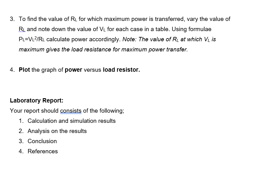 Solved LABORATORY 1: THEVENIN'S THEOREM & MAXIMUM POWER | Chegg.com