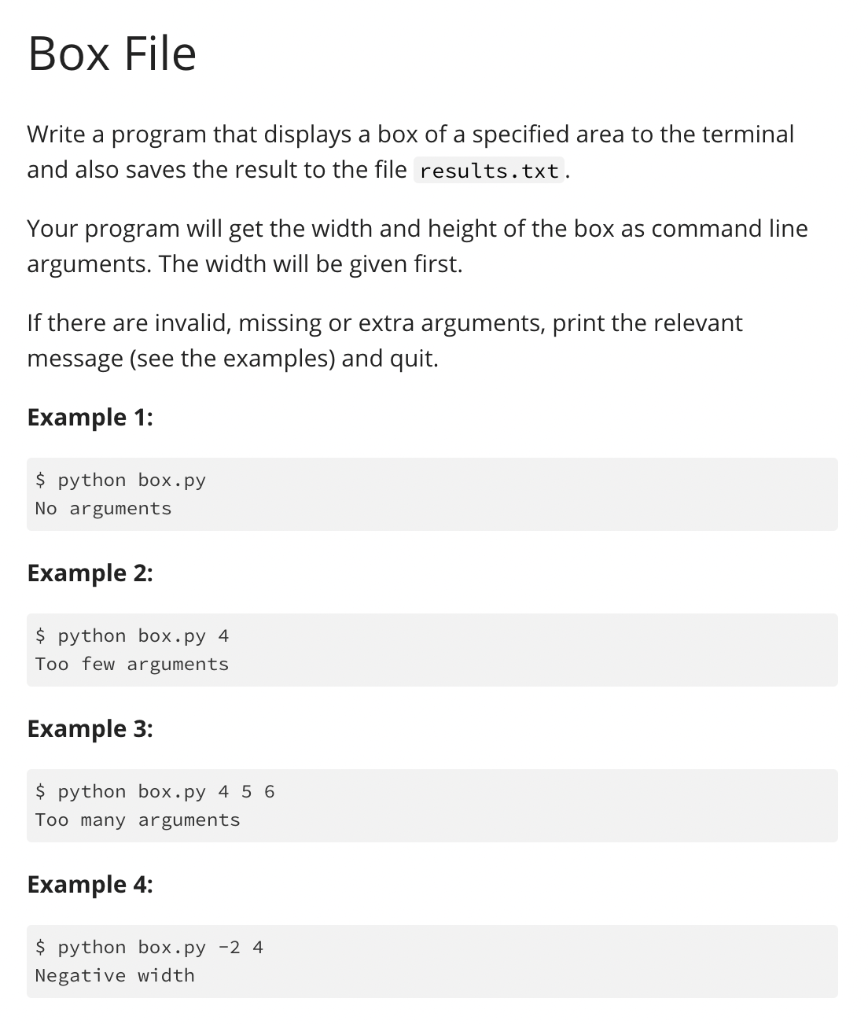 Solved Box File a Write a program that displays a box of a | Chegg.com