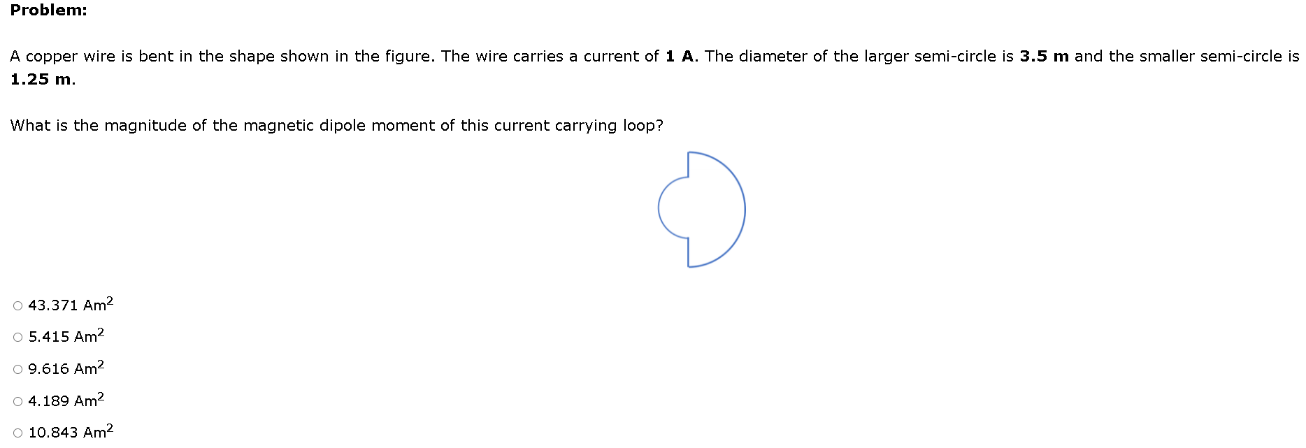 Solved Problem A copper wire is bent in the shape shown in