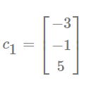 Solved Looking at the matrixequation By=c1. Determine the | Chegg.com
