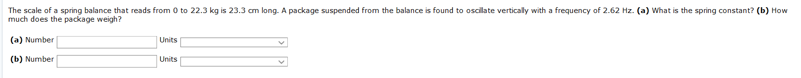 Solved The scale of a spring balance that reads from 0 to | Chegg.com