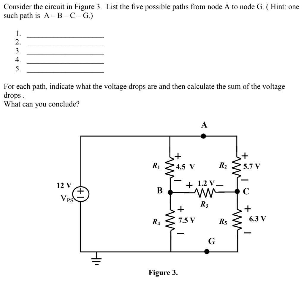 Solved Consider The Circuit In Figure 3. List The Five | Chegg.com