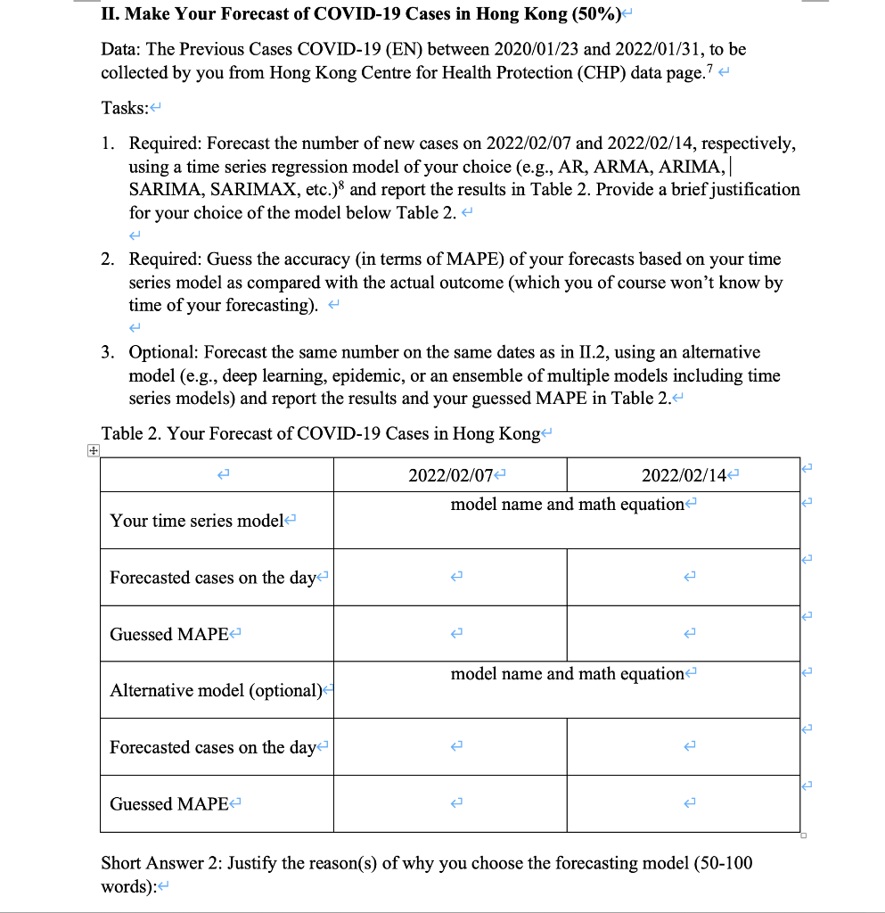 II. Make Your Forecast of COVID19 Cases in Hong Kong