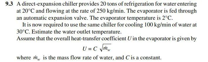 Solved .3 A direct-expansion chiller provides 20 tons of | Chegg.com