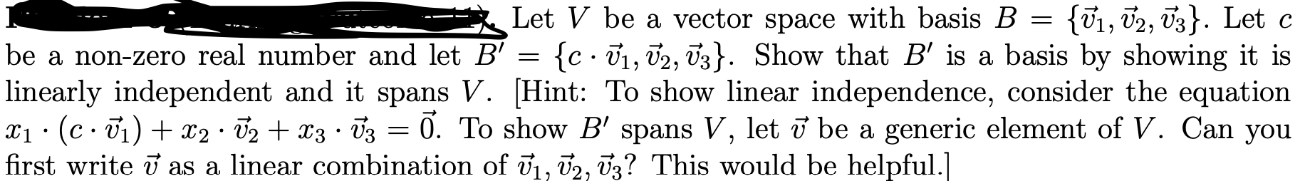 Solved Let V Be A Vector Space With Basis B={v1,v2,v3}. Let | Chegg.com