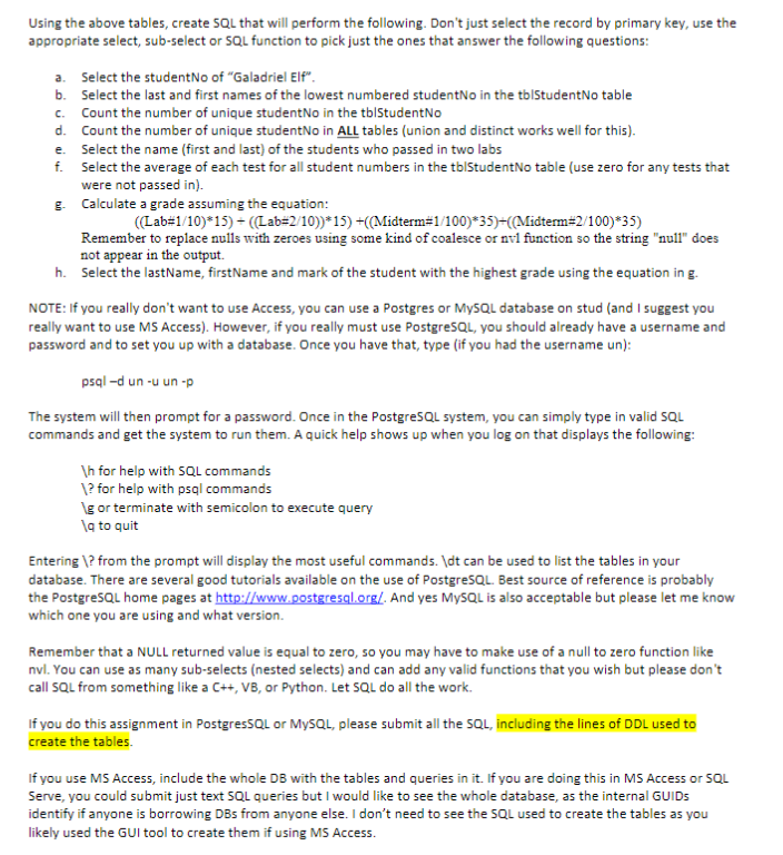 1. (4 pts) Using Microsoft Access on the lab | Chegg.com