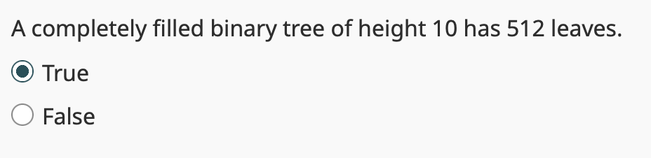 Solved A Completely Filled Binary Tree Of Height 10 Has 512 Chegg Com   PhpJc9aR6