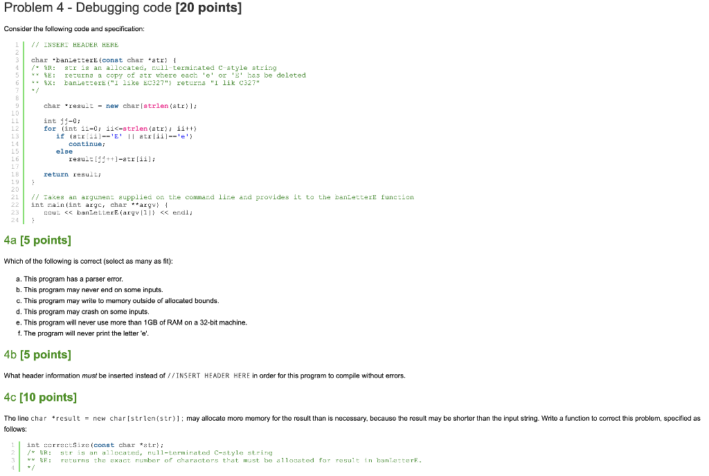 Solved C++ question R denotes requirements on the