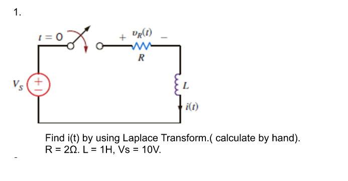 Solved Find i(t) by using Laplace Transform.( calculate by | Chegg.com