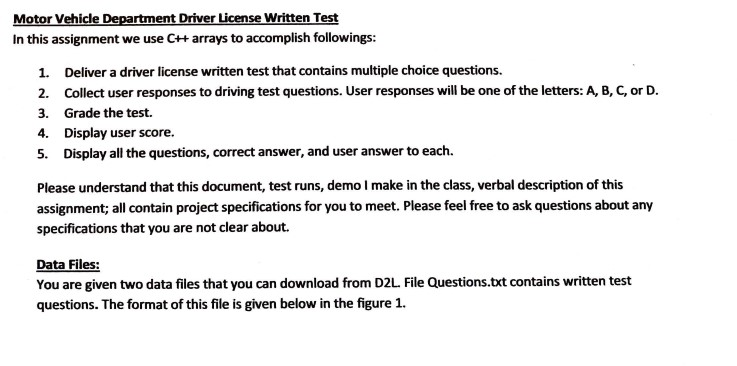 class c license test questions
