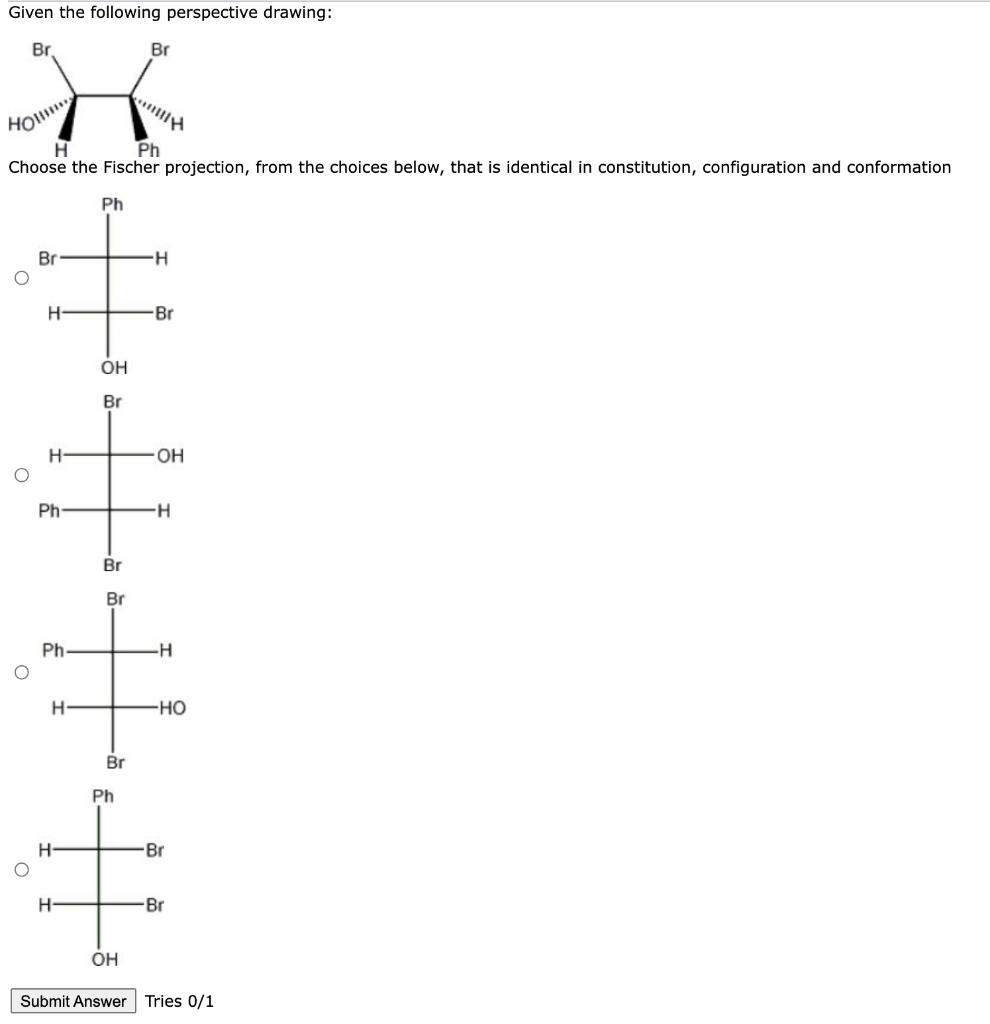 Solved Given the following perspective drawing: Br Br H Чоно | Chegg.com