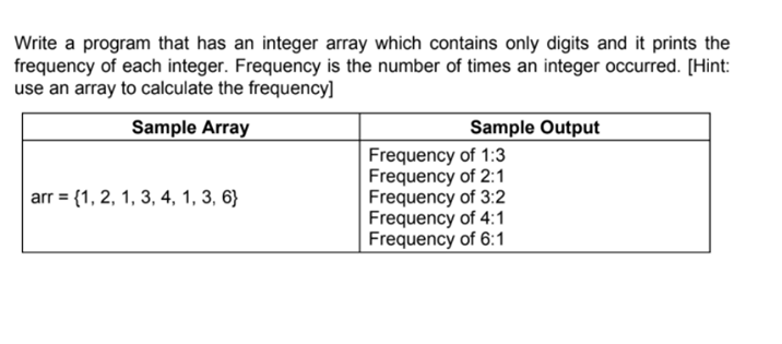 Solved Write a program that has an integer array which | Chegg.com