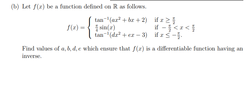 Solved (b) Let F(x) Be A Function Defined On R As Follows. | Chegg.com