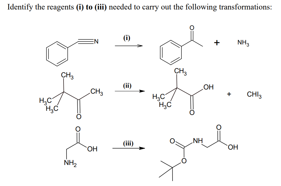 Solved Identify the reagents (i) to (iii) needed to carry | Chegg.com