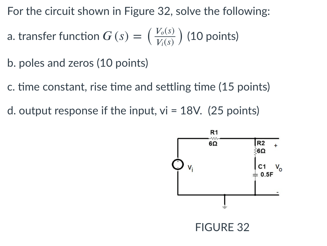 Solved For the circuit shown in Figure 32, solve the | Chegg.com