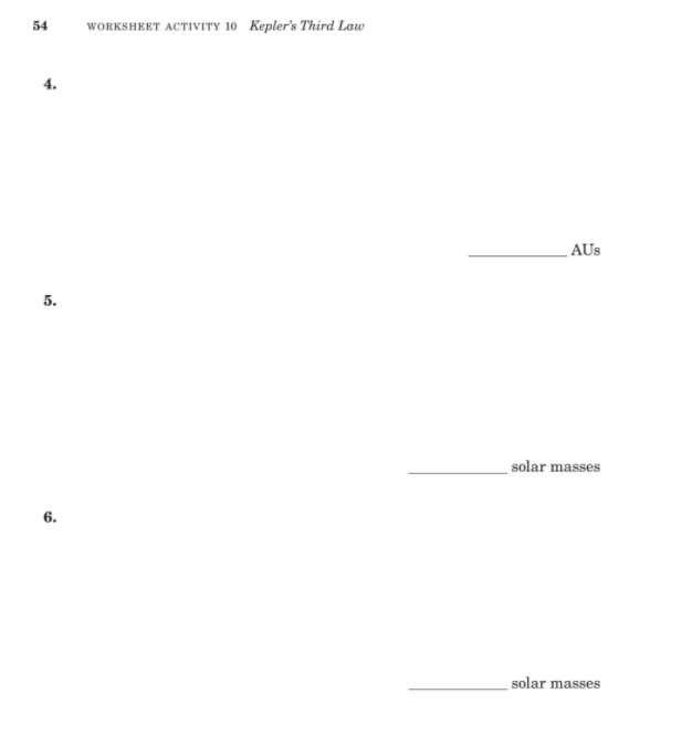 Solved ACTIVITY 10 Kepler's Third Law In the previous | Chegg.com