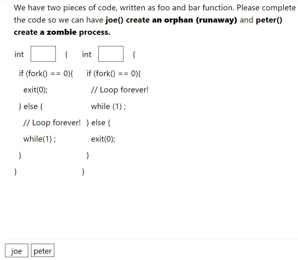 Solved We have two pieces of code, written as foo and bar | Chegg.com