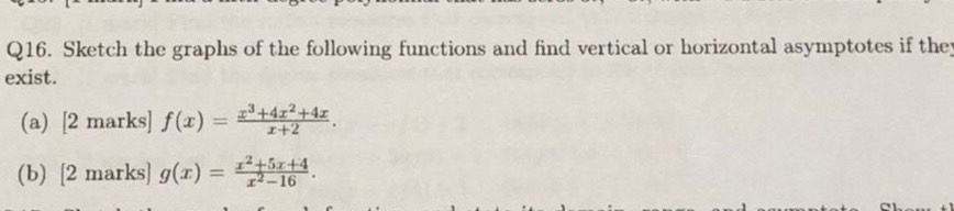 Solved Q16 Sketch The Graphs Of The Following Functions And