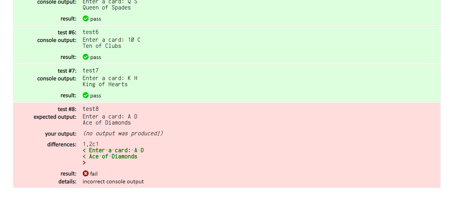 Solved Every other test works except for this one, can | Chegg.com