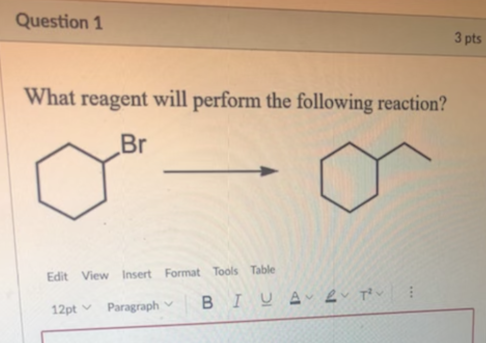 Solved Question 1 3 pts What reagent will perform the | Chegg.com