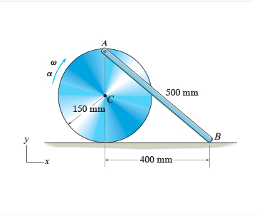 Solved The disk rolls without slipping such that it has an | Chegg.com