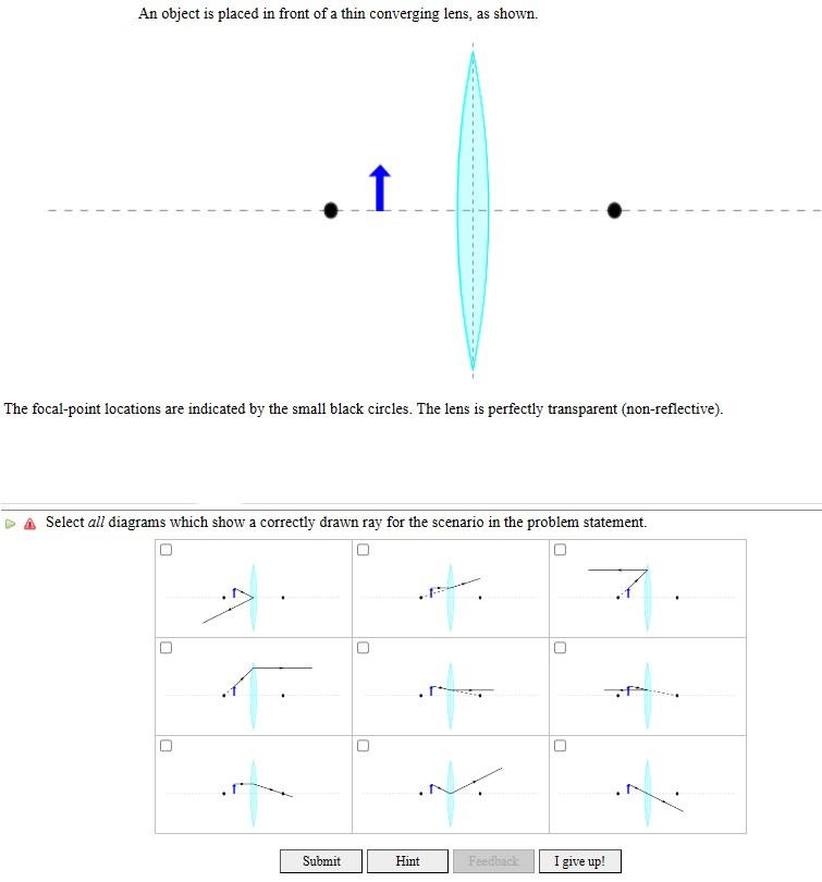 Solved An object is placed in front of a thin converging | Chegg.com
