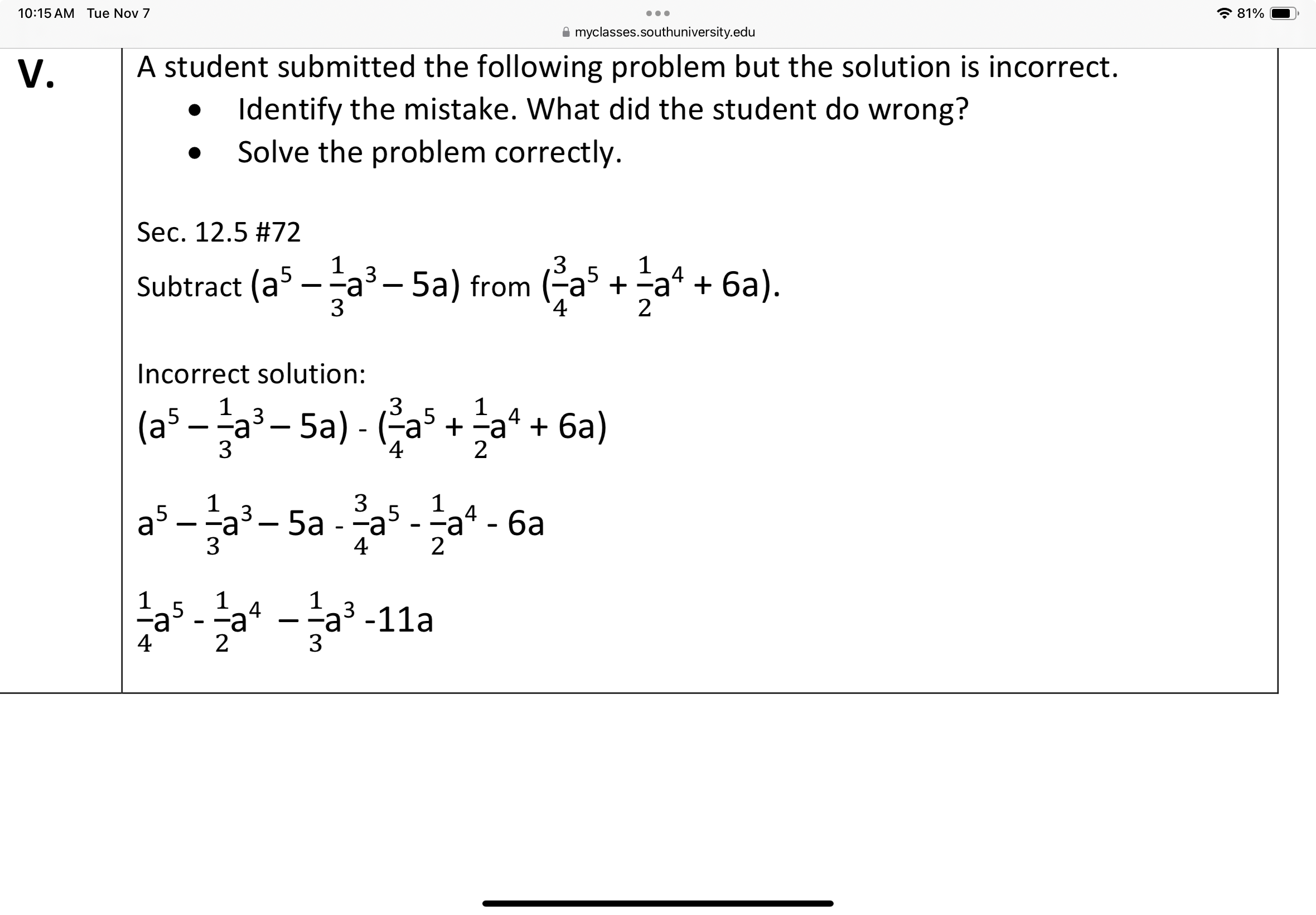 Solved A student submitted the following problem but the | Chegg.com