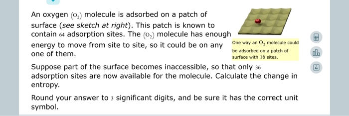Solved An oxygen (o) molecule is adsorbed on a patch of | Chegg.com