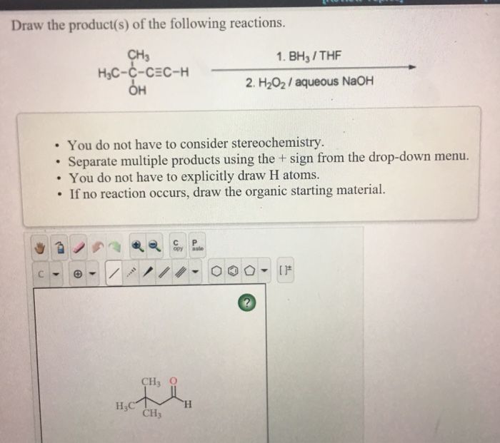 Solved Draw the product(s) of the following reactions. CH3