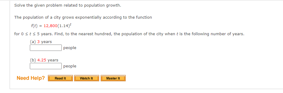 Solved Solve The Given Problem Related To Population Growth. | Chegg.com