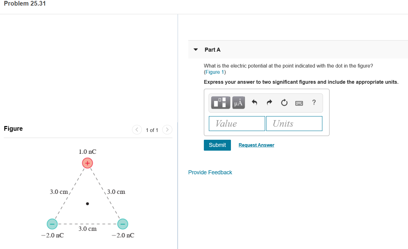 Solved Problem 25.31 Part A What Is The Electric Potentia